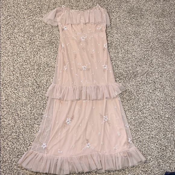 Gianni Bini Pink Sleeveless Tiered Maxi Dress - Picture 6 of 11